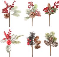 Jangostor Sztuczne Gałązki Sosnowe na Boże Narodzenie Zestaw 6 Sztuk