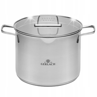 GARNEK GERLACH AMBIENTE 7L 24CM INDUKCJA GAZ STAL NIERDZEWNA 3X GRUBE DNO