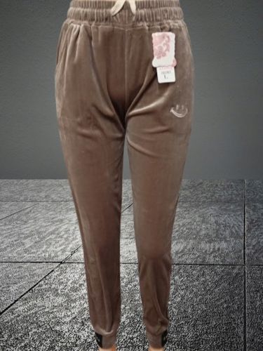 Spodnie welurowe z kieszeniami bawełna MODNE prążki DASIRE L brązowe na Arena.pl