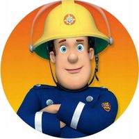 Opłatek na tort Urodziny Strażak Wóz Strażacki Strażak Sam Postać Bohater