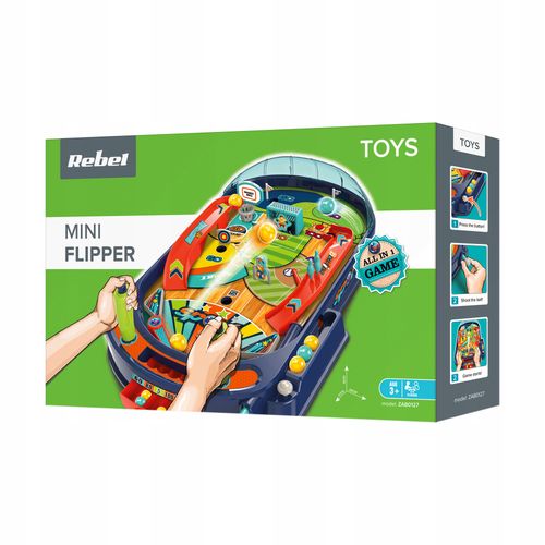 Gra Stołowa Zręcznościowa Dla Dzieci Mini Flipper Rebel Zab0127 na Arena.pl