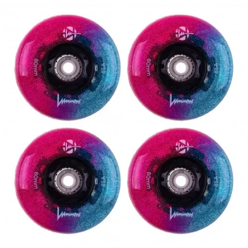 Kółka świecące do rolek LUMINOUS 80mm/85A Galaxy 4 sztuki na Arena.pl