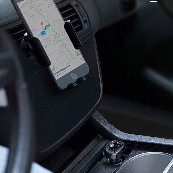 Transmiter FM Baseus S-09A Bluetooth 2xUSB microSD ładowarka LCD zdjęcie 7