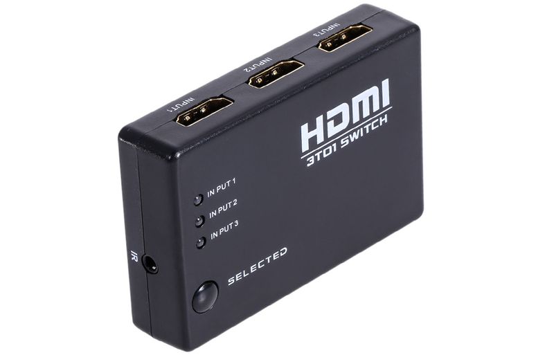 ROZDZIELACZ HDMI 3 PORTOWY + PILOT ROZGAŁĘŹNIK HQ zdjęcie 4