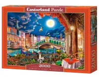 Piękne kolorowe puzzle Castorland Romantyczna noc w Wenecji 2000 elementów