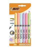 zakreślacz bic highligter grip 6kol. pastel 3725