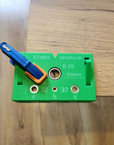 Przymiar z blokadą do wiercenia otworów pod kołki i mimośrody | pyta na Arena.pl