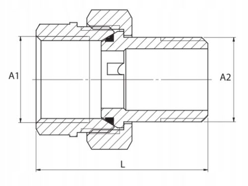 Śrubunek mosiężny prosty 1" DN25 z uszczelką oringiem Diamond mocny na Arena.pl