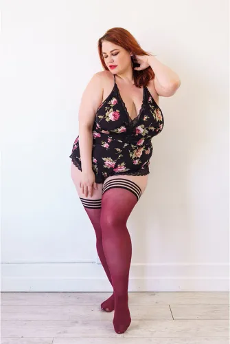 kix'ies heather a - pończochy do uda, nieprzezroczyste, rozmiar a, bordowe na Arena.pl