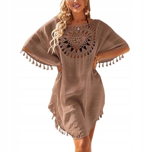 PAREO PLAŻOWA SUKIENKA TUNIKA BOHO NARZUTKA HAFT na Arena.pl