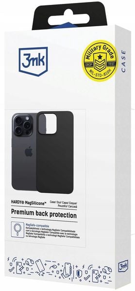 apple iphone 15 pro max - 3mk hardy magsilicone graphite zdjęcie 16