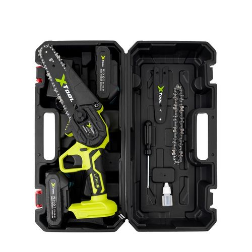 PIŁA AKUMULATOROWA ŁAŃCUCHOWA DO GAŁĘZI PILARKA RĘCZNA 6" 2x AKU na Arena.pl