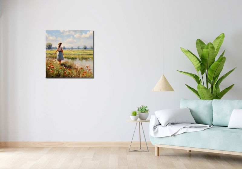 Obraz 60x60cm Wiejski Spokój zdjęcie 2