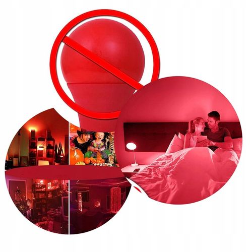 ŻARÓWKA LED E27 CZERWONA ŻARÓWKI LED OZDOBNA DEKORACYJNA ZDROWY SEN na Arena.pl