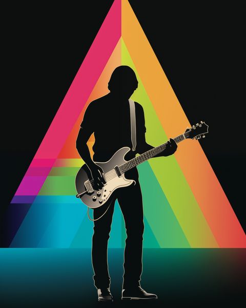 Plakat 40x50cm Pryzmat przez Gitarę zdjęcie 1