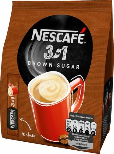 NESCAFE rozpuszczalna 3w1 Brown Sugar 10x16,5g x4 na Arena.pl