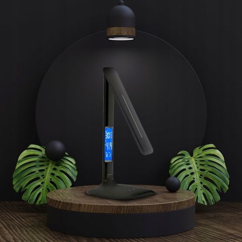 LAMPKA LED BIURKOWA SZKOLNA BIURKO WYŚWIETLACZ LCD ZEGAR DATA TEMPERATURA na Arena.pl