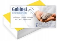 Wizytówki firmowe reklamowe 200 szt duży wybór wzorów GABINET WETERYNARYJNY