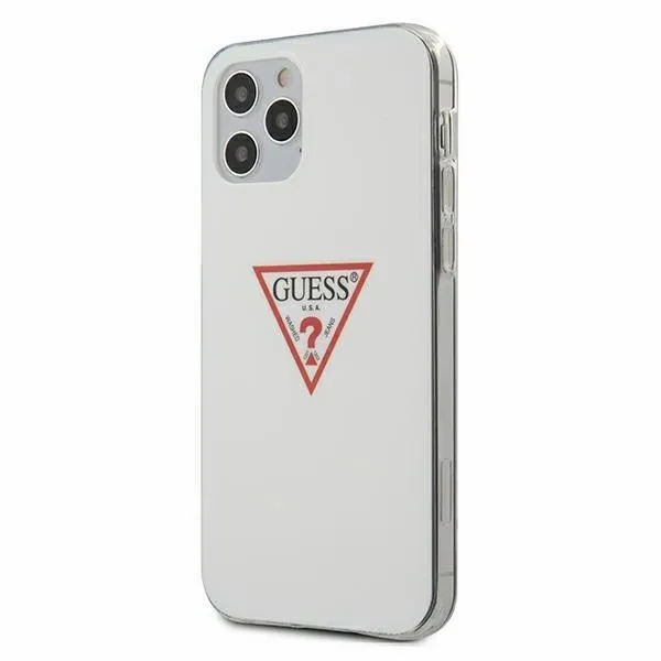 Etui Guess Triangle Collection na iPhone 12 / iPhone 12 Pro - białe zdjęcie 1