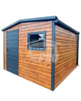 Schowek domek ogrodowy 3x4m drzwi okno blachodachówka rynny  GP462