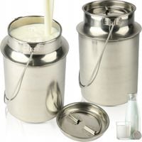 KANKA NA MLEKO KONWIA BAŃKA METALOWA STAL NIERDZEWNA SZCZELNA 6,5 L