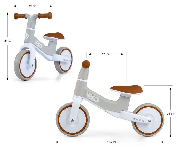 MILLY MALLY 5479 Rowerek biegowy Velo brown zdjęcie 4