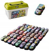 ZESTAW SAMOCHODÓW RESORAKÓW 40 SZT. W SKRZYNCE