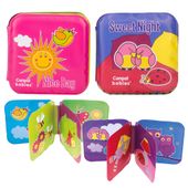 CANPOL Miękkie książeczki z piszczałką dzień i noc 2 sztuki