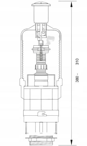 ZAWÓR SPUSTOWY WC SPŁUCZKI ZBIORNIKA+NAPEŁNIAJĄCY 1/2 3/8 +ZESTAW NAPRAWCZY na Arena.pl
