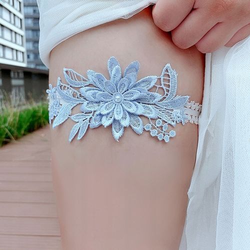 PODWIĄZKA ŚLUBNA niebiesko biała BŁĘKITNA na Arena.pl