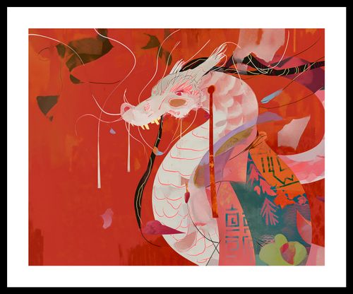 Plakat 50x40cm Orientacyjny Smok na Arena.pl