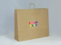 Torba papierowa beżowa z nadrukiem 100 sztuk54 x 15 x 46 cm