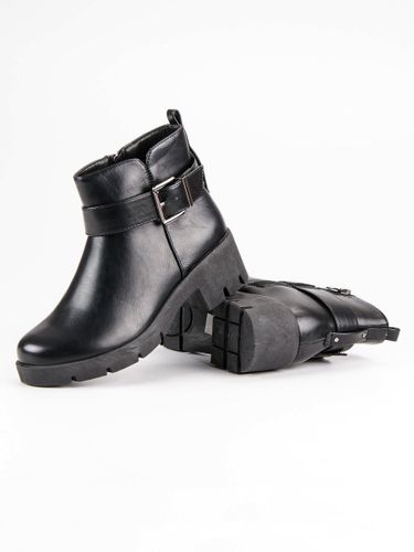 CZARNE WORKERY NA PLATFORMIE Rozmiar - 36 na Arena.pl