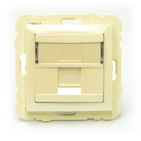 Efapel Logus90 element centralny do gniazda telefonicznego/komputerowego perłowy 90441 spe