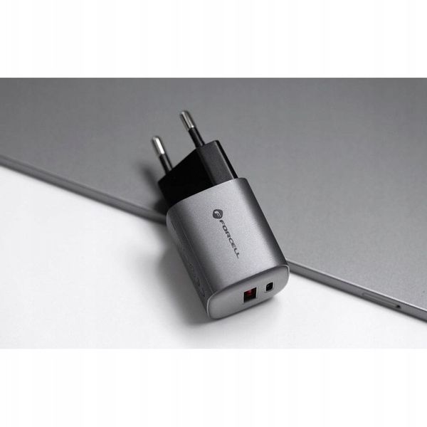 Szybka ładowarka sieciowa USB-C USB-A QC PD 33W Forcell kostka do ładowania zdjęcie 2