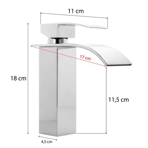 Bateria umywalkowa łazienkowa stojąca kran kaskada - Yoka na Arena.pl