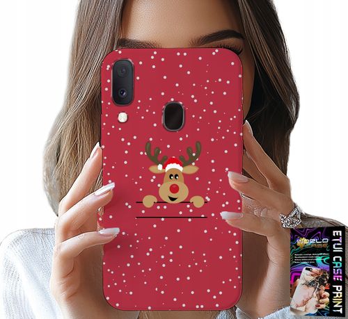 ETUI DO SAMSUNG GALAXY A20E - ŚWIĄTECZNY RENIFER MIKOŁAJ ŚWIĘTA +SZKŁO na Arena.pl
