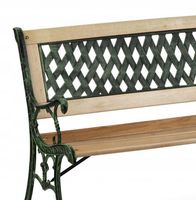 Ławka z oparciem drewno 122 x 42 cm