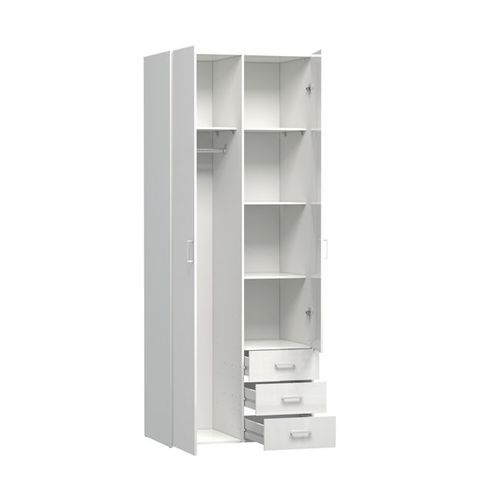 SPACE biała szafa 2+3 wysoki połysk na Arena.pl