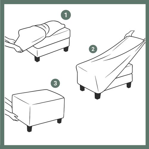 POKROWIEC NA PODNÓŻEK PUF ELASTYCZNY ŻAKARD JODEŁKA OEKO TEX CZEKOLADOWY BRĄZ na Arena.pl