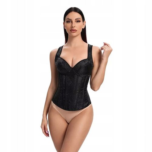 Elegancki gorset wyszczuplający modelujący gotycki zamek stringi 59k na Arena.pl