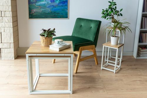 Stoliki kawowe loft Praven Craft Biały na Arena.pl