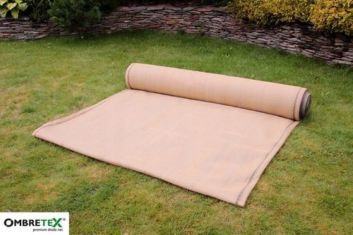 Siatka Cieniująca 1,5x30m Osłonowa Osłona Na Ogrodzenie Balkon Płot Beżowa na Arena.pl