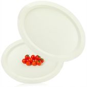 TACA OWALNA DO SERWOWANIA 47x35x4CM KOLOR ECRU PLASTIKOWA