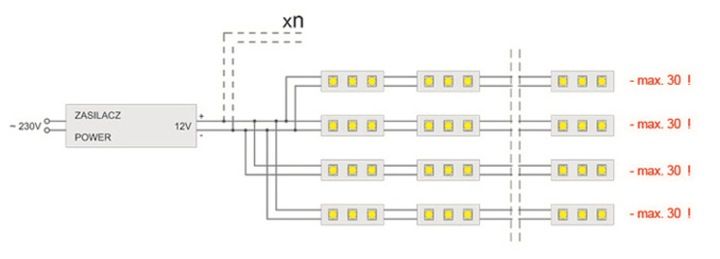 Zasilacz LED Modułowy SLIM Do Taśm LED Transformator 40A 500W 12V zdjęcie 2