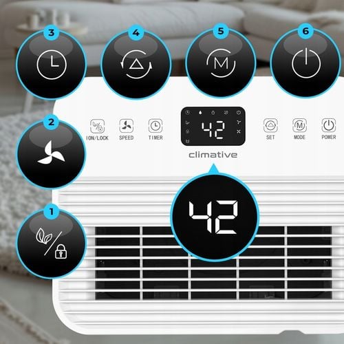 Cichy Osuszacz Powietrza 12L/24H WAVE Pochłaniacz Wilgoci ION+WIFI 40 na Arena.pl