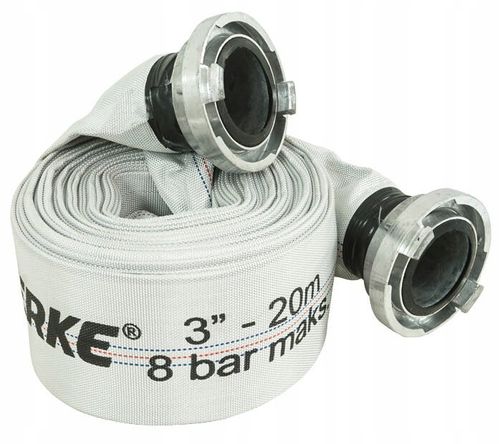 WĄŻ STRAŻACKI PARCIANY DO WODY SZAMBA 3'' 20m DO POMPY VERKE na Arena.pl