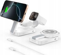 COCIVIVRE 3w1 składana stacja ładowania iPhone 15W biała