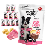 MOKRA KARMA DLA PSA TufTuf SASZETKA WIEPRZOWINA Z ZIEMNIAKIEM 10x300G