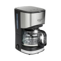 EKSPRES PRZELEWOWY DO KAWY KAWIARKA 0.7L + DZBANEK FILTR ADLER MOCNY 550W